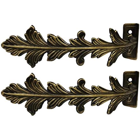 Swish Plumes Metal Holdbacks with Leaf Design Cover