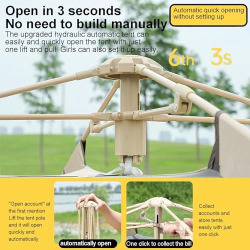 Carpa de Camping Plegable con Interior Espacioso y Resistente al Agua miniatura 7