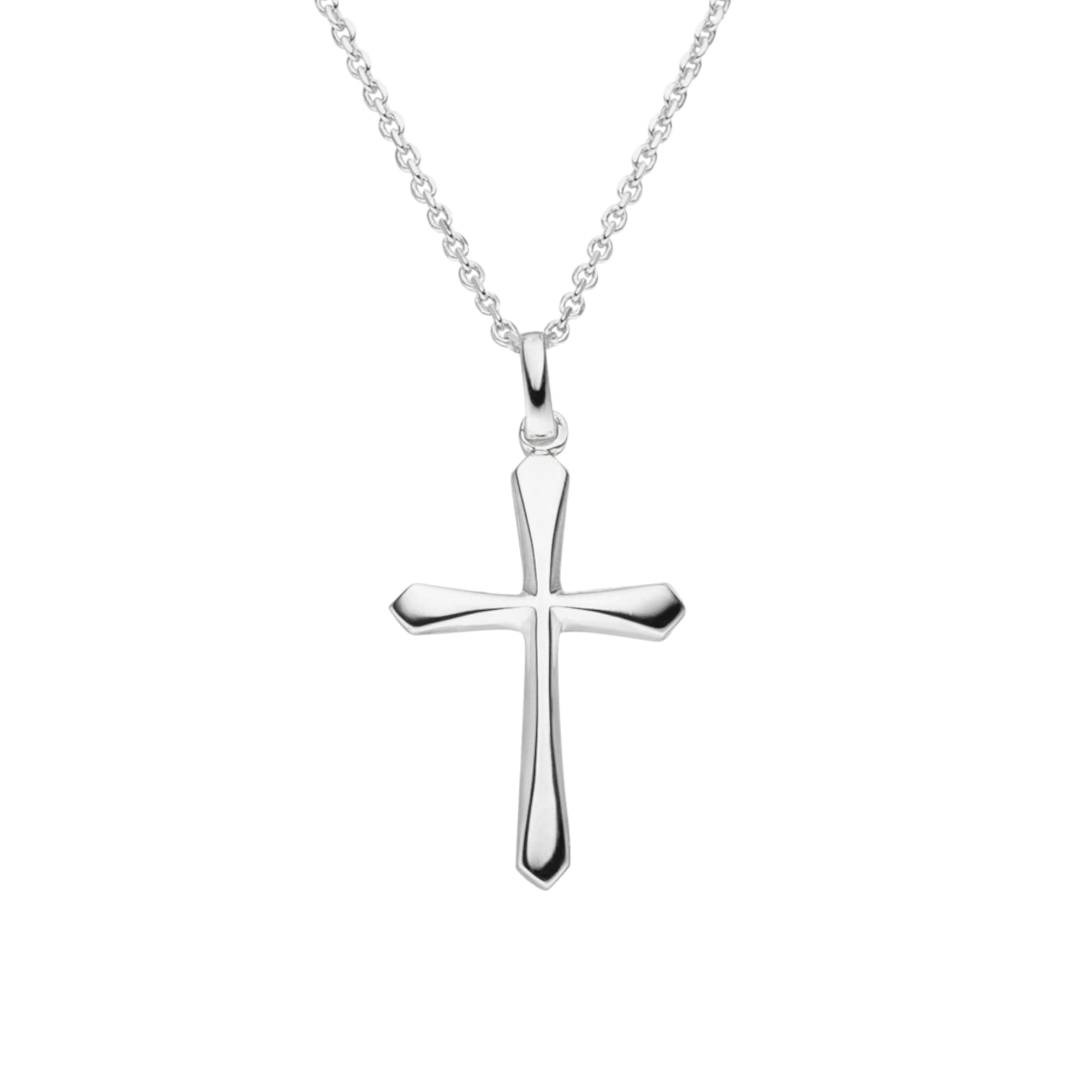 Halskette Kreuz Anhänger 925 Silber 23 mm Geschenk Konfirmation | Mädchen Firmung Kommunion