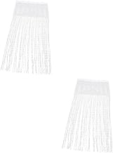 NOLITOY 2 Peças Cortina Divisória De Sala Sombra De Porta Divisória De Tela De Mosca Cortina Painel De Cortina Cortina De Janela Cortinas De Renda Chique Cortina De Porta Branca Cortinas