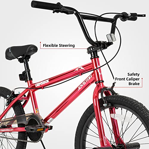 Joystar Gemsbok 20 Inch Kids Bike Freestyle Bmx Bike For 7-12 Girls And Boys Bikes 20 In Wheels Children Bmx Kids' Bicycles Dual Hand Brakes Steel Frame Red #TOP2