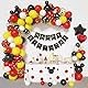 Redreo Geburtstag Wimpelkette Happy Birthday Banner 5 Meter, Geburtstag Deko Zubehör Party Dekoration Banner Geeignet für alle Altersgruppen (Schwarz)