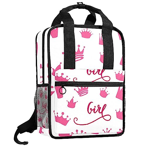 Cartable sac à dos pour garçon motif couronne blanc multicolore 35.5x26x12 cm