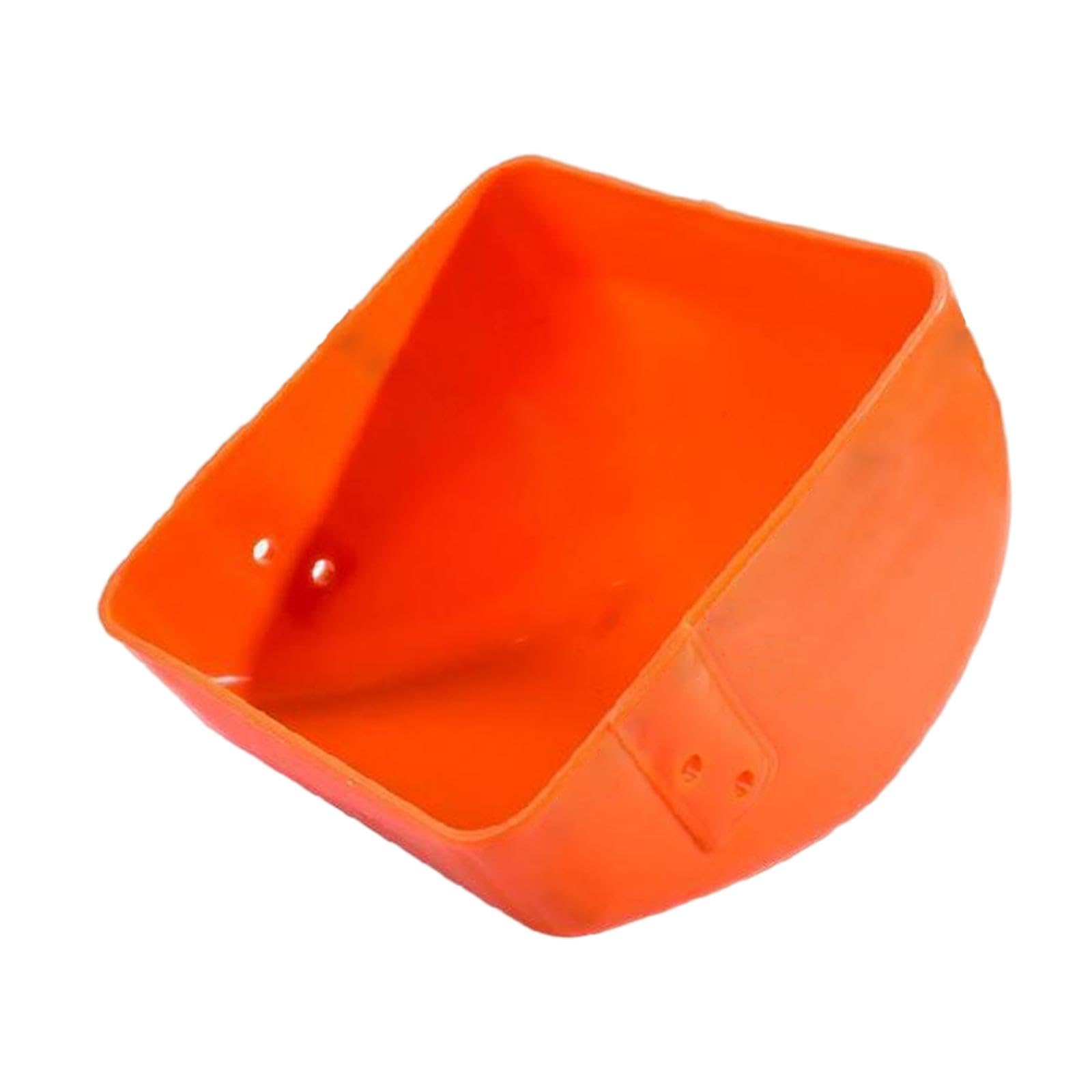 Generic Comedero para Cerdos, Bandeja de Comida, Cubo, de Gran Capacidad, para Aves de Corral, Ganado Vacuno, Perros Y Otros Animales, Naranja