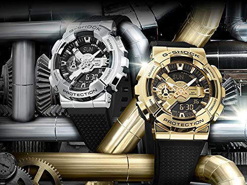 Casio G-Shock GM-110-1ADR Silver Analog-Digital Dial Black Resin Strap Men's Watch Shock And 200M Water Resistant G1051 - Image 3