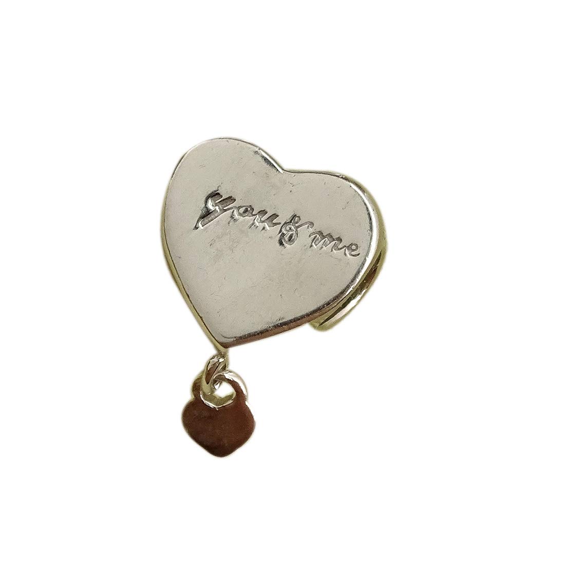 sahiba gems Stylish & Cool 925 Pure Sterling Silver Yours & Me Heart Charm Gifts for Him & Her Charm Fits For Bracelets/Anklets/Chains-picture-30