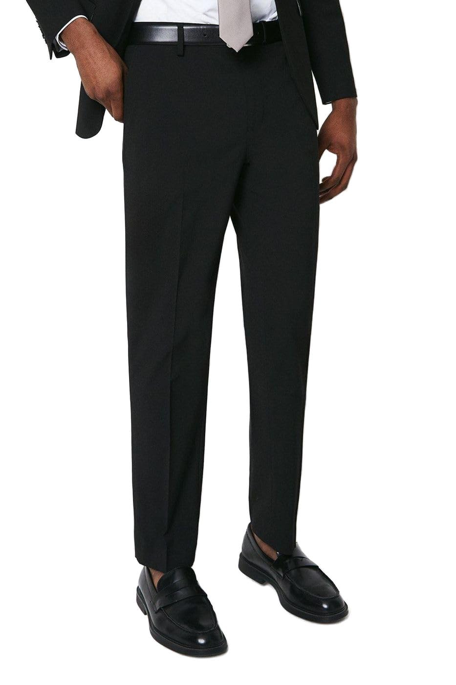 Burton Mens Essential Plain Tailored Suit Trousers (40R) (Black)