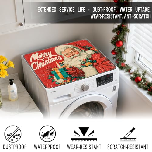 Image of Nuxovilar Non-slip Washer & Dryer Protector, 23.62 inchx19.68 inch Dust-proof Washing Machine Mat, Diatom Mud Polyester Dryer Top Pad for Laundry Room (Yhd11084, 1Pcs)