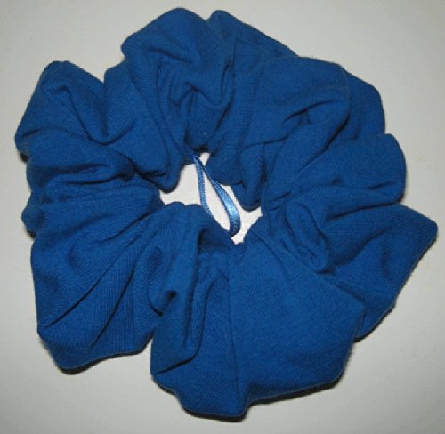 Royal Blue Jersey Hair Scrunchies ? Set of 3 Smalls - Made in the USA
