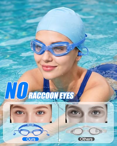 Image of Aegend Swim Goggles, Swimming Goggles No Leaking Full Protection Adult Men Women Youth