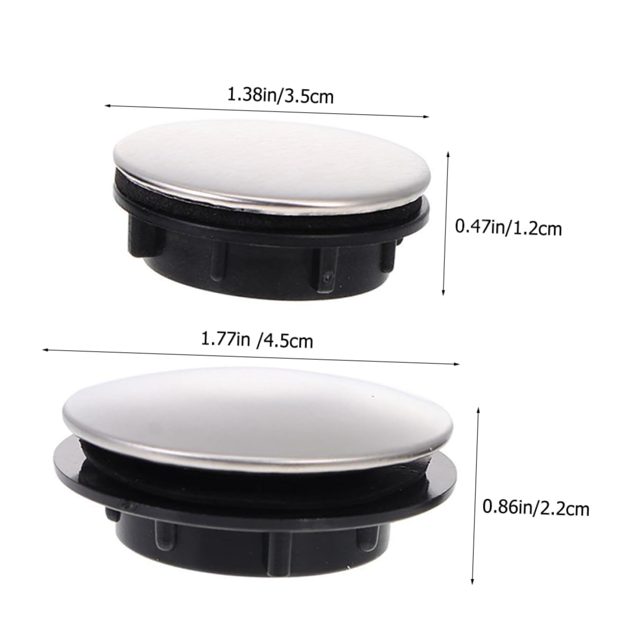 Paquete de 2 tapones decorativos de acero inoxidable para agujeros de fregadero para cocina y baño, fácil de instalar, diseño duradero, perfecto para mejoras del hogar