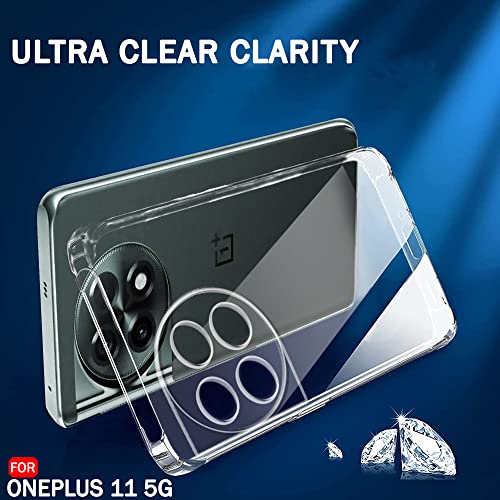Image of TheGiftKart Best Camera Protection Back Cover Case for OnePlus 11 5G | Ultra Clear Soft Case | Inbuilt Dust Plugs & Anti-Slip Grip | Slim & Protective Back Case Cover for OnePlus 11 5G (Transparent)