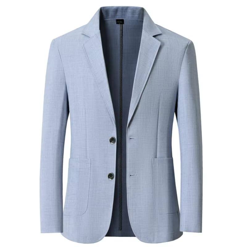 Men's Sun Protection Lightweight Long Sleeve Suit Jacket Summer Business Blazer for Men-Blue012