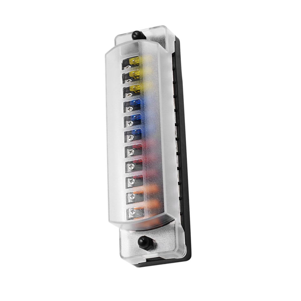 Cabilock 1pezzi Portafusibili Vie con Coperchio di Protezione per Auto Scatola dei Fusibili per Installazione Pannello con Indicatori Luminosi Integrati per Uso Pratico e Durevole