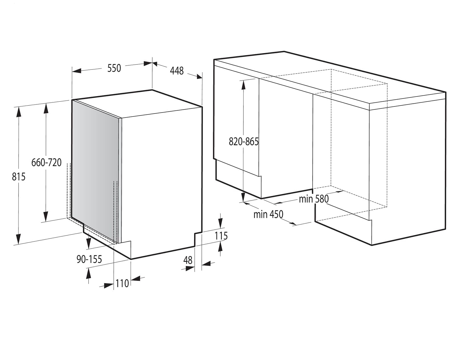 Gorenje GV 520 E10 - Lavastoviglie completamente integrabile, 45 cm, 11 controsoffitto, 3 cestini, 5 programmi, cestello superiore regolabile in altezza, protezione completa da troppopieno, integrato,