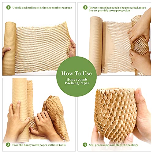 honeycomb packing paper 1534 x 13139 packing paper substitute alternative for bubble cushioning wrap for moving shipping packaging recyclable moving supplies bubble packing wrap protective roll