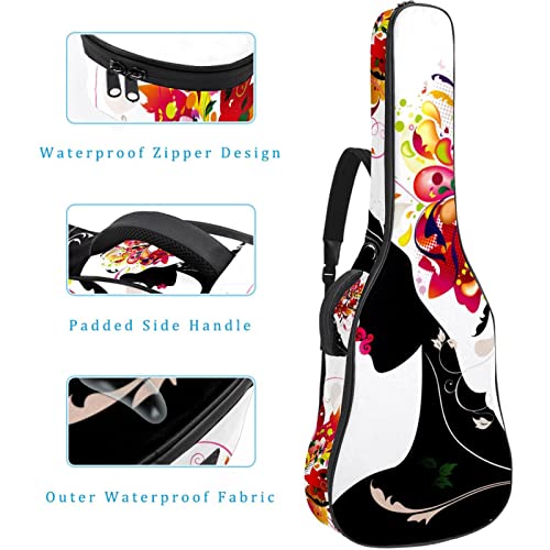 Housse étanche pour guitare acoustique avec double bandoulière et poche Motif tortue de mer dorée, Multicolore 08, 42… - Les Beatles, Paul McCartney, John Lennon, RIngo Starr, George Harrison Housse étanche pour guitare acoustique avec double bandoulière et poche Motif tortue de mer dorée, Multicolore 08, 42… – Image 5