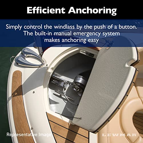 Image of Lewmar V700 12V Vertical Windlass for 1 /4 inch G4 Chain, Fall Safe Gypsy, Maximum pull 700 lbs., 316 Stainless Steel Construction, IP67 Rated Housing, For Powerboats and Sailboats 20'-30' - 2020201176