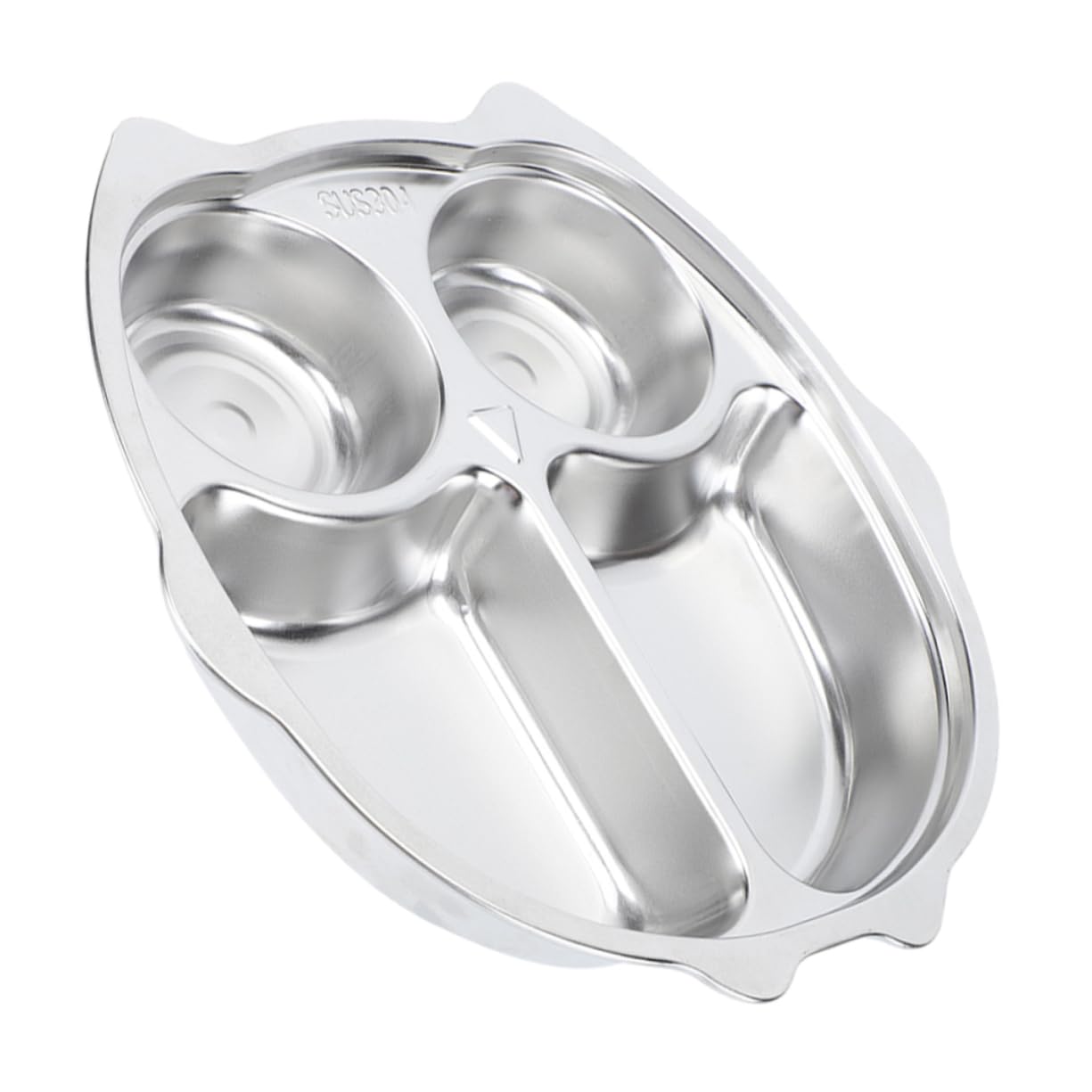 Toddmomy Cartoon Patterns Kids Plate Stainless Steel Divided Plate for Toddlers Kindergarten