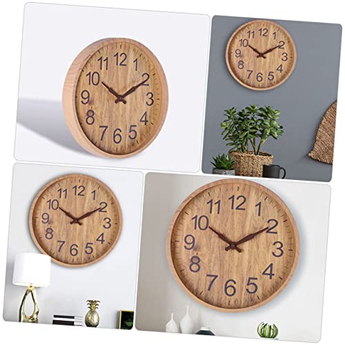 Horloge murale imitation bois VOSAREA pendule décorative salon - 6