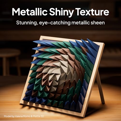 Image of ELEGOO Metallic PLA Filament 1.75mm Metallic Green 1KG, Metal-Like Shiny 3D Printer Filament High Dimensional Accuracy, 1kg Spool (2.2lbs) Compatible with Most FDM 3D Printers