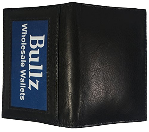 Leather Credit Card & Id Holder Slim Design Black Mens Wallet