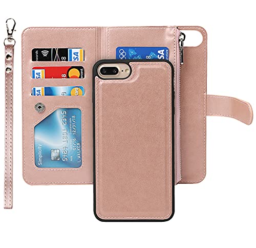 Étui portefeuille iPhone 8 Plus avec fentes cartes amovibles
