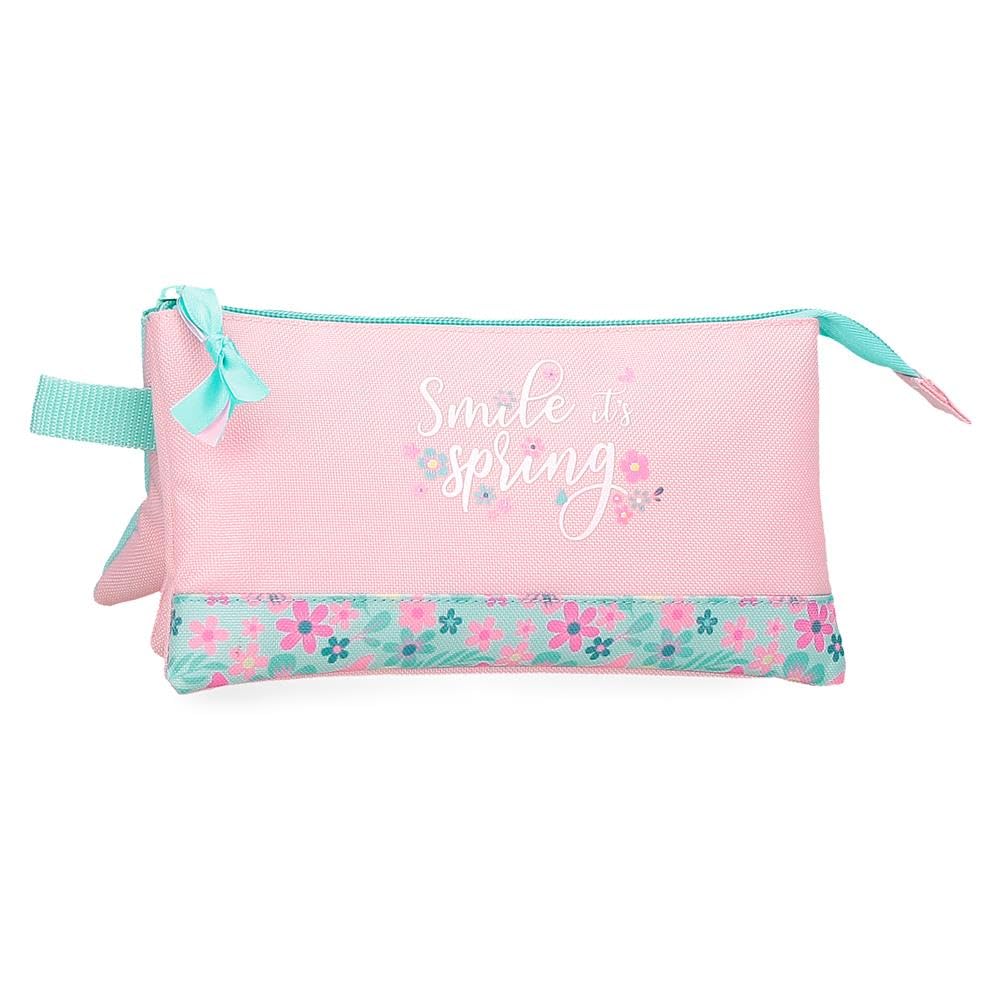 Roll Road Spring Dream Estuche Triple Multicolor 22x12x5 cms Poliéster