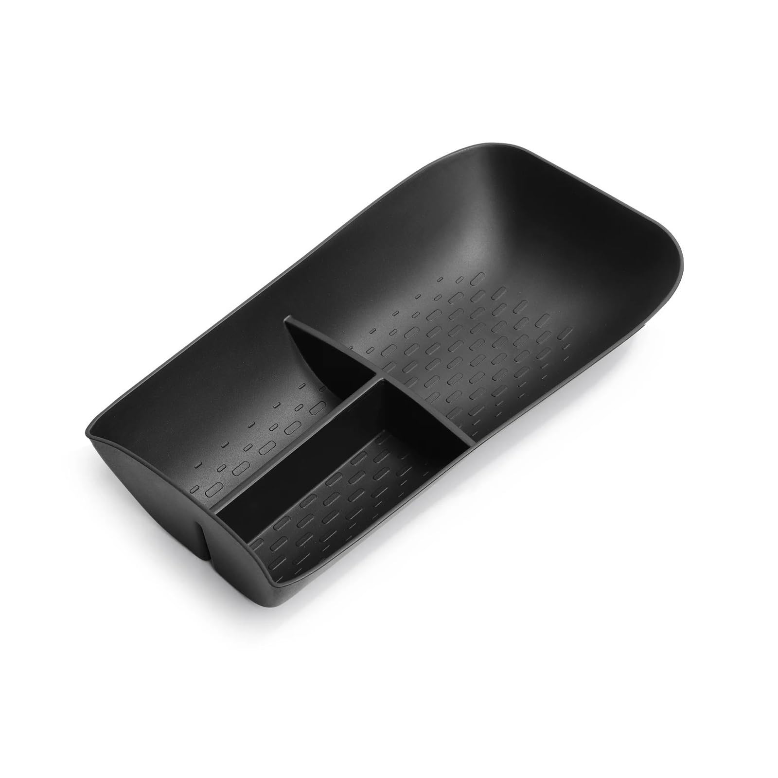 Centre Console Organiser Tray For Smart 3 Center Console Armrest Storage Box Car TPE Central Lower Layer Tray Organizer BLACK Armrest Storage Box