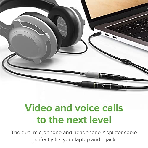 Adaptador divisor Jack 3.5mm para auriculares y micrófono miniatura 3