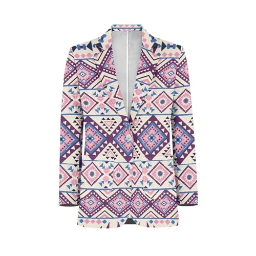 Aztec Print Pattern Western Ethnic Men's Casual Blazer Jacket Long Sleeve Blazer Jackets with Pockets Dress Suit3