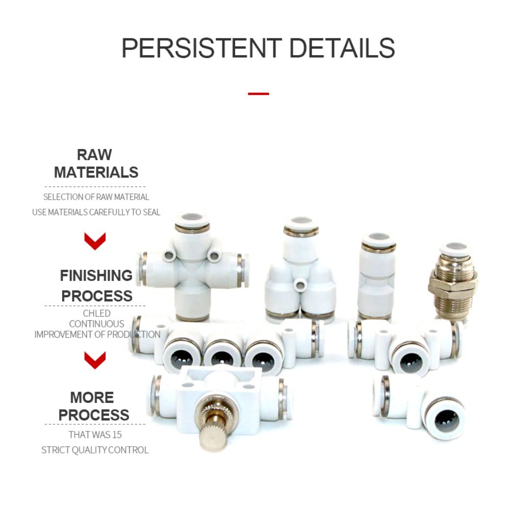 ezqnirk 1PCS Pneumatic Fittings Connectors Direct Thrust Plastic Hose Quick Couplings,Superior-PM,10mm