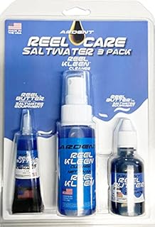 Ardent Saltwater Reel Care 3 Pack/Fishing Reel Cleaner Lubricator & Grease/Clean & Protect Fishing Reel/Includes Reel Butter Grease, Reel Kleen Cleaner, and Reel Butter Oil/Saltwater 3 Pack