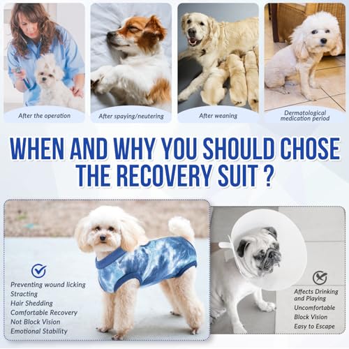 Image of Lukovee Recovery Suit for Dogs, Onesie Spay Neuter Surgery Suit Female Male