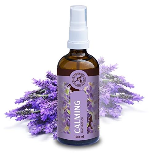 Aceite para Masajes Relajantes 100ml - Aceite de Lavanda 100% Natural - Cosméticos Naturales para Alivio del Estrés - Sueño Reparador - para el Cuidado de la Piel - Aromaterapia