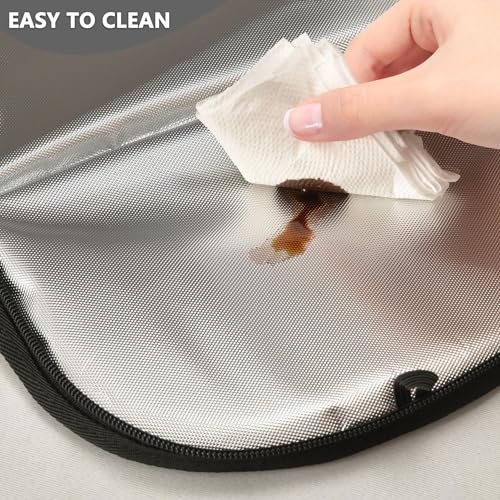 Image of MNSRUU Car Trash Can with Lid, Black Gothic Moon Spider Webs and Bats Car Trash Bag Hanging Organizers and Storage for Front Back Seat, Leak-Proof Trash Bin