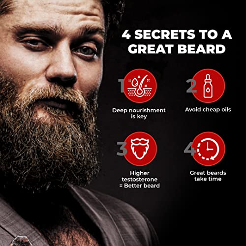 Image of Beard & Hair Growth Oil 50ml V2 with Mustache Growth Roll On 8ml for Men | Beard Growth Serum, Hair Regrowth Oil, Patchy Beard Solution, Thick Beard Kit for Men (Pack of 2)