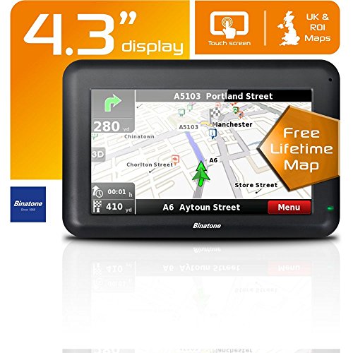 Binatone U435 4.3 Inch UK and ROI Sat Nav, [Importado de UK]