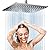 Rain Shower Head, 12 Inch Rectangle High Pressure Large Coverage Rainfall Showerheads, Ceiling or Wall Mount 360° Adjustment Fixed Shower Head, Easy Installation (Chrome)
