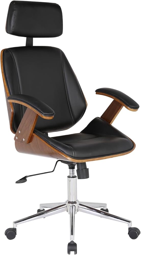 Amazon.com: Armen Living Century Office Chair in Black Faux
