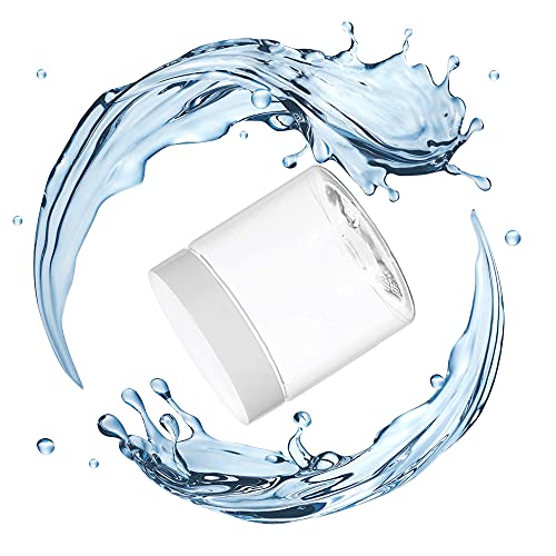 20 Pcs 2oz Plastic Cosmetic Container,Round Clear Pot Jars with White Lids,Empty Cosmetic Jar for Travel Storage,Lotion,Cream,Jewelry,Powder,Eye Shadow,Painting,DIY Crafts3