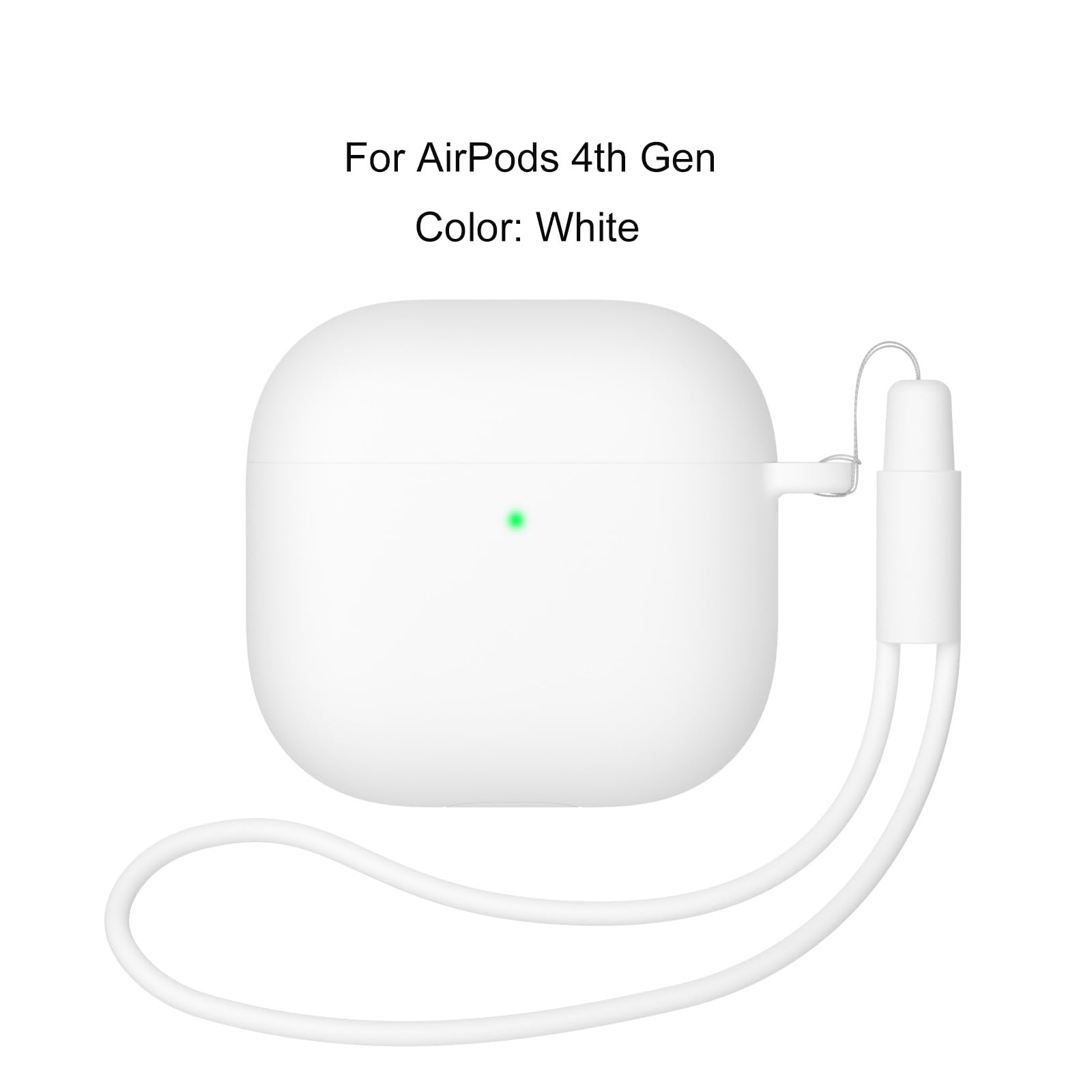 2 pezzi Mocarheri Custodia Case Compatibile con AirPods 4 2024, Case Cover Protettiva in Morbido Silicone per AirPods 4ª Generazione, LED Anteriore Visibile (Bianco/Rosso) - 3