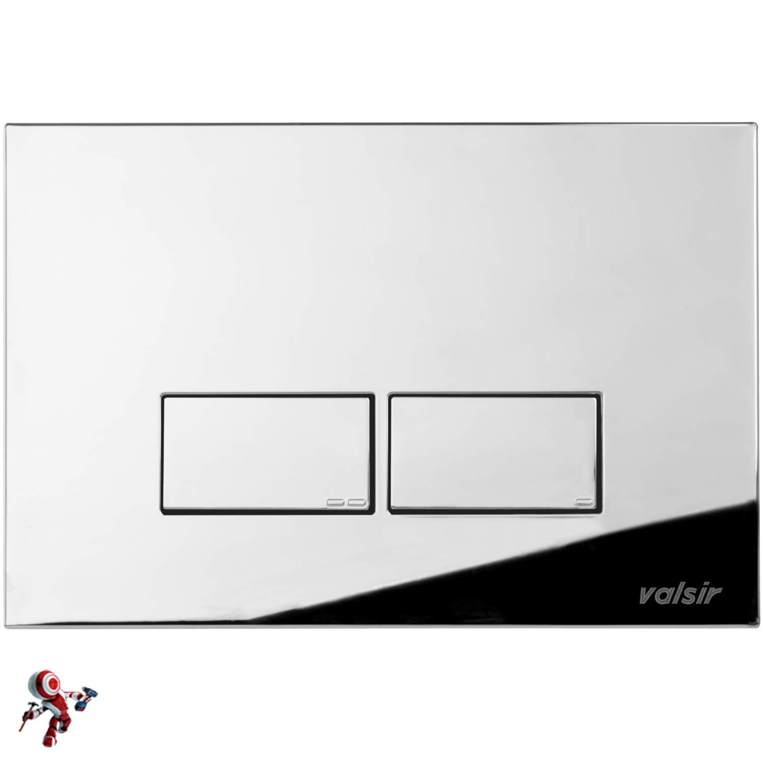 Placca Valsir Tropea S Tropea 3 Winner S Cubik S Placche ORIGINALI Valsir | per cassette Wc modelli TropeaS Tropea3 WinnerS CubikS (PLACCA P3 CROMO LUCIDO)