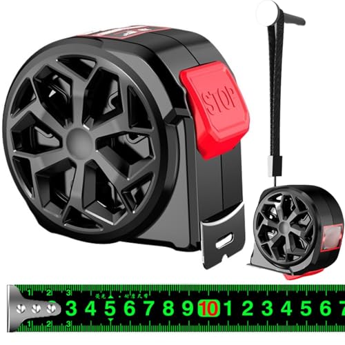 メジャー 巻尺 ?光 ?量 巻き尺 5m/7.5m/10m 測定ツール 0点補正 高精度 高硬度 耐摩耗性 耐落下性 目盛が見やすい 手切りを防ぐ diy 大工道具 距離測定器 家庭 学校 研究所 建築現場 工場 (10m*25mm)