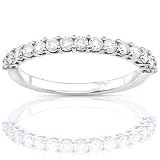 Kobelli Straight Diamond Band 1/2 carat (ctw) in 14kt Gold, White Gold, Size 5.5