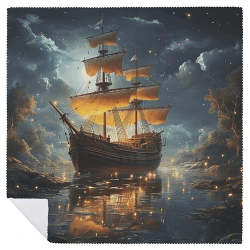 Servilletas de tela reutilizables con estampado Ship and Stars miniatura 6