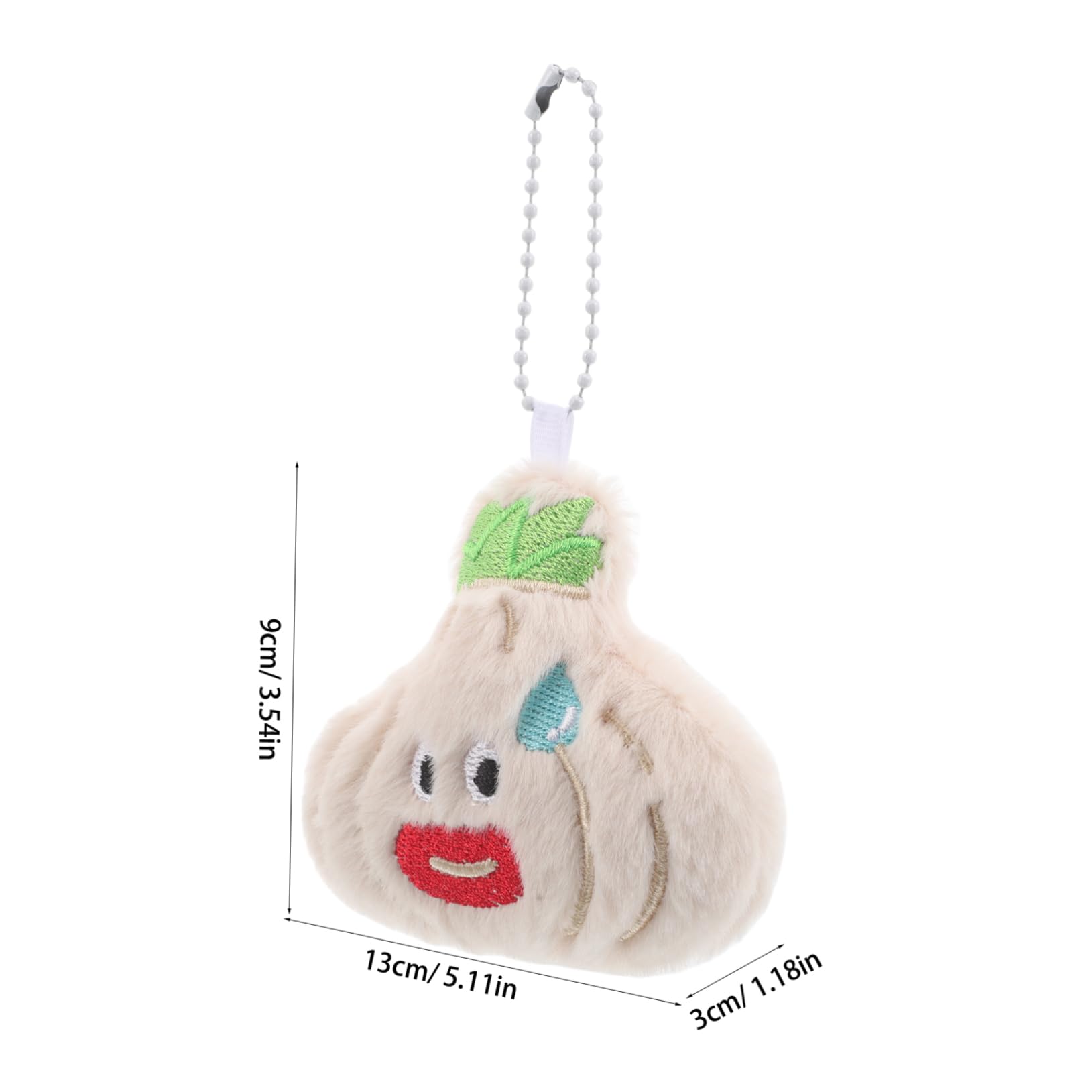 Alipis Cute Cartoon Garlic Plush Keychain Pendant Adorable Bag Charm for Handbags Car Keys Durable Stuffed Accessory for Daily Use Adults