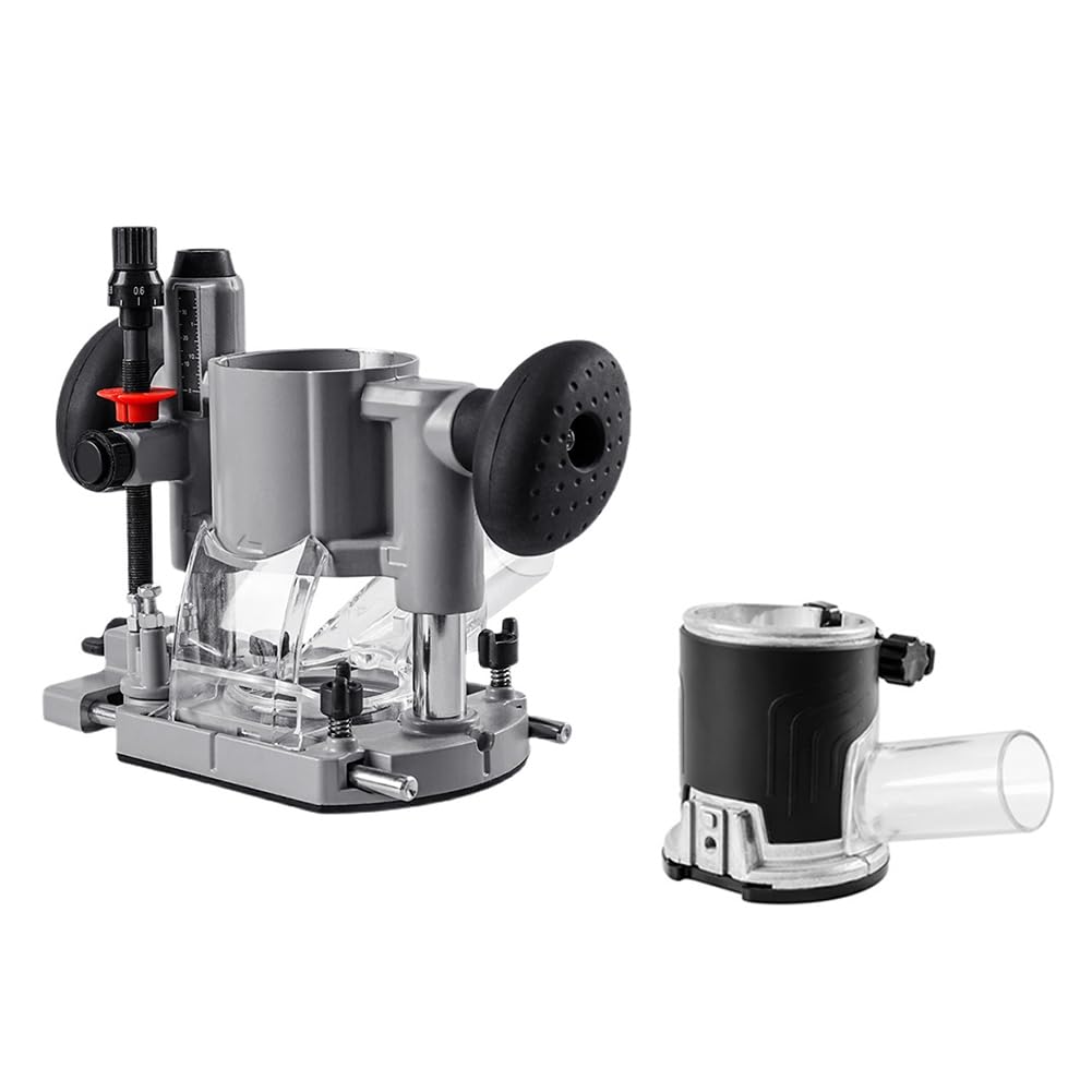 rieder Base de Fresadora de Inmersión Compacta, Base de Fresadora, Soporte de Fresadora Eléctrica para Carpintería de Bricolaje, Ranurado, Recorte