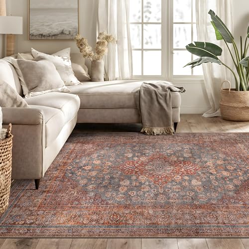 Rugshop Noelle Multicolor Medallion Area Rug –...