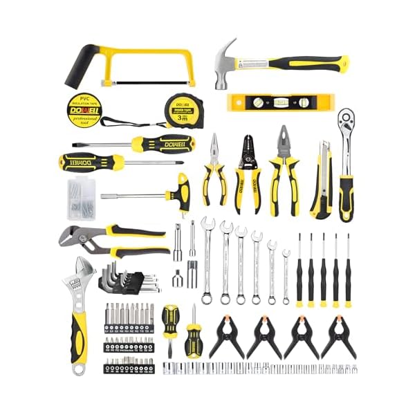 DOWELL Mechaniker Werkzeug Set Steckschlüssel Auto Reparatur Werkzeug Set 168tlg Handwerkzeug Kit Werkzeugkasten Aufbewahrungsbox – Bild 4